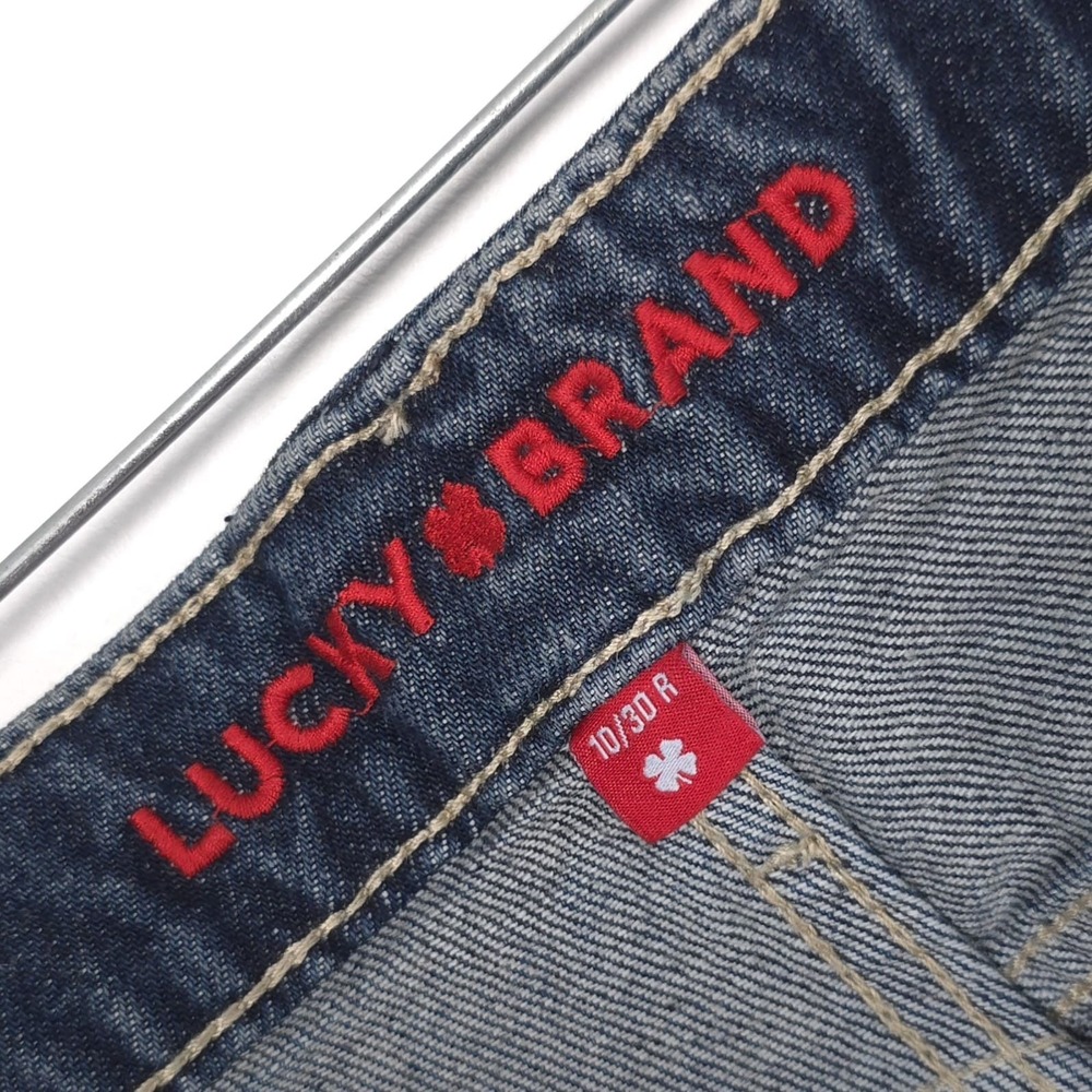 LUCKY & BRAND Womens New Jeans THE BAGGY 10/30R Rhinestone Comfort Blue - Picture 2 of 16